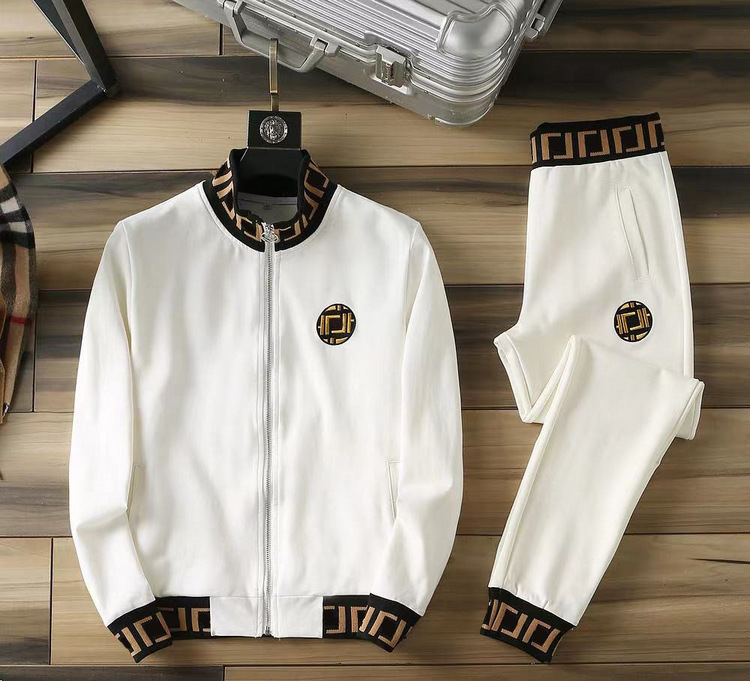 High Quality Men&#39;s Designer Ff Cardigan Sportswear Set Cotton Training Jogging Tracksuits 