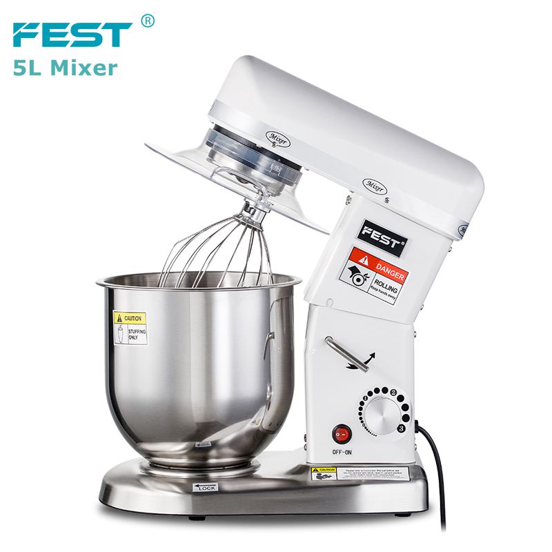 Fest Smart Appliance For Home Egg Breaking Machine 5l Dough Mixer Machine Mini Blender Spiral Cake Mixer Bowl 