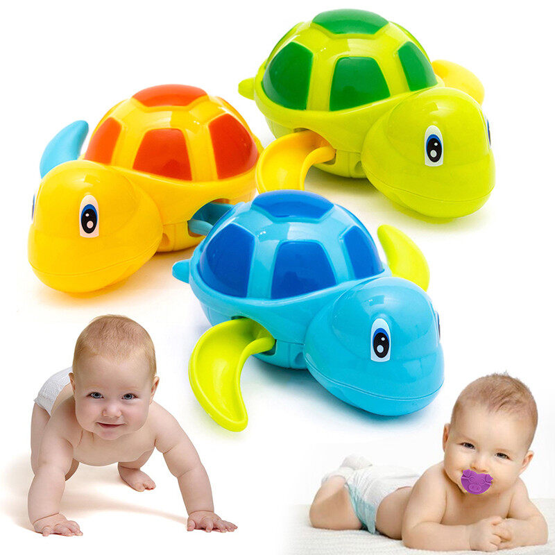 HYG Kids Bath Toys Bathroom Bath Toys Cute Little Turtle Baby Bath Toys Wind-up Swimming Turtle Toddler Floating Bathtub Shower Toys Bathroom Pool Playset Fun Bath Time Gifts for Kids Baby Boys Girls