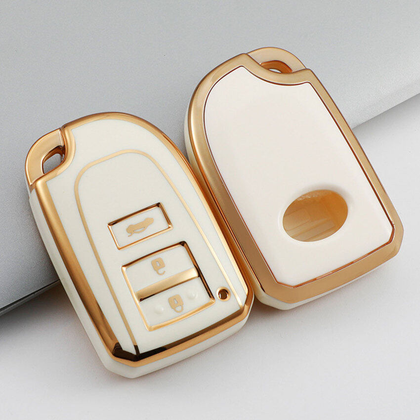 Gold TPU car remote key case for Toyota VIOS 2021 2022 Yaris Sienta 2020 Hiace 2002/3