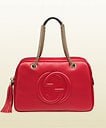 Gucci Soho Leather Chain Shoulder Handbag Red